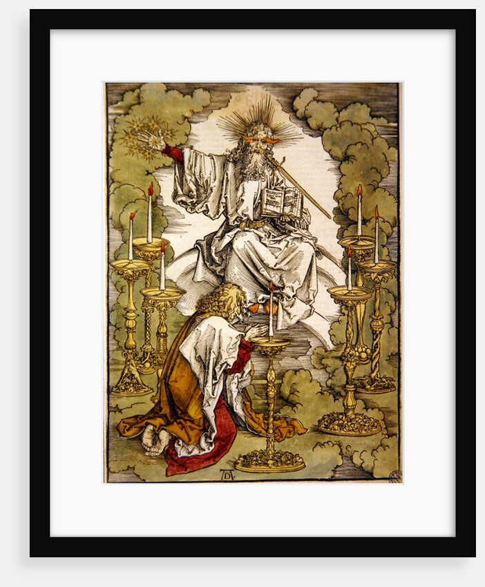 St. John on the Island of Patmos receives inspiration from God to create the Apocalypse, 1498 by Albrecht Dürer or Duerer