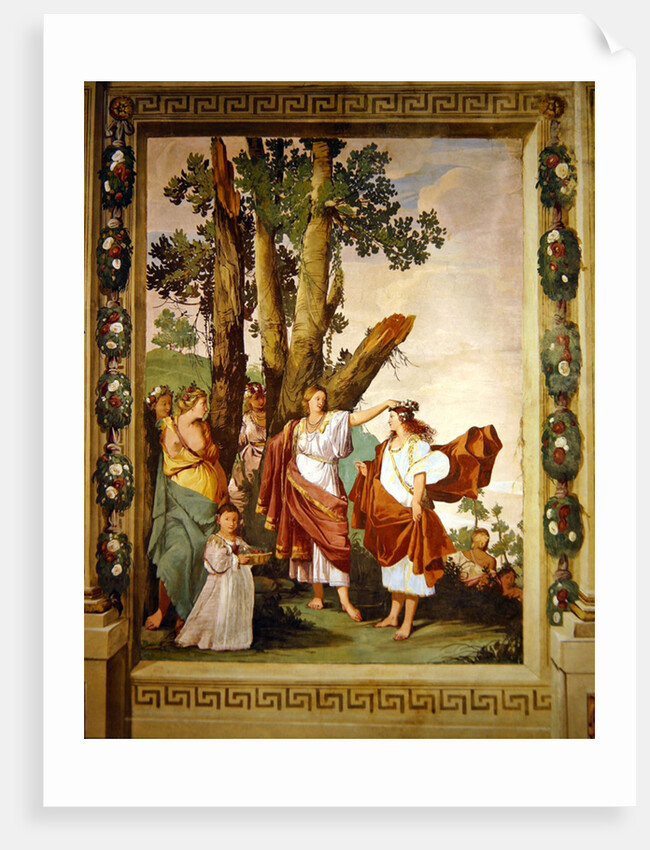 Crowning of the nymph Amaryllis, winner of the race by Giulio Carpioni