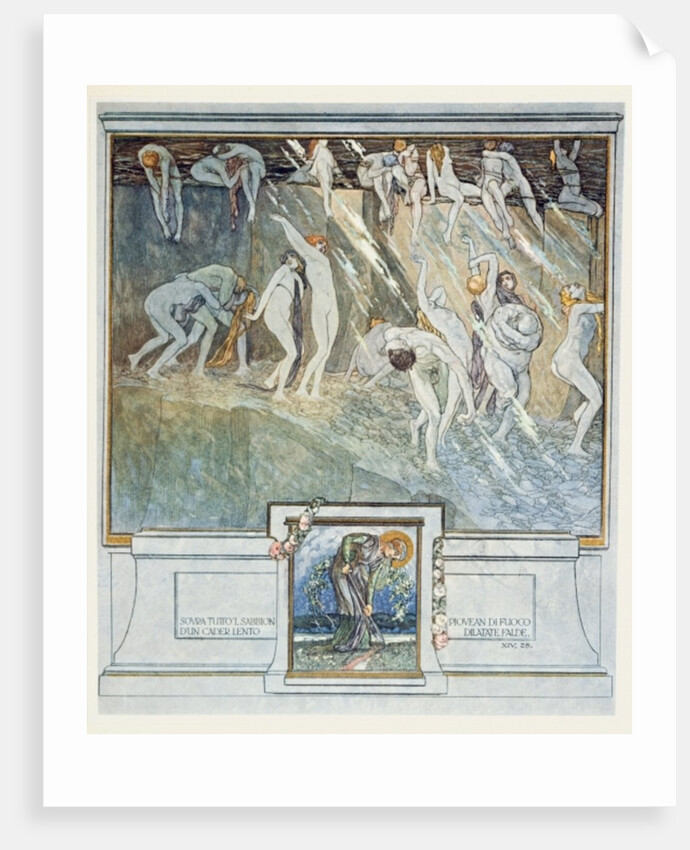Illustration from Dante's 'Divine Comedy', Inferno, Canto XIV. 28, 1921 by Franz von (1866-1924) Bayros