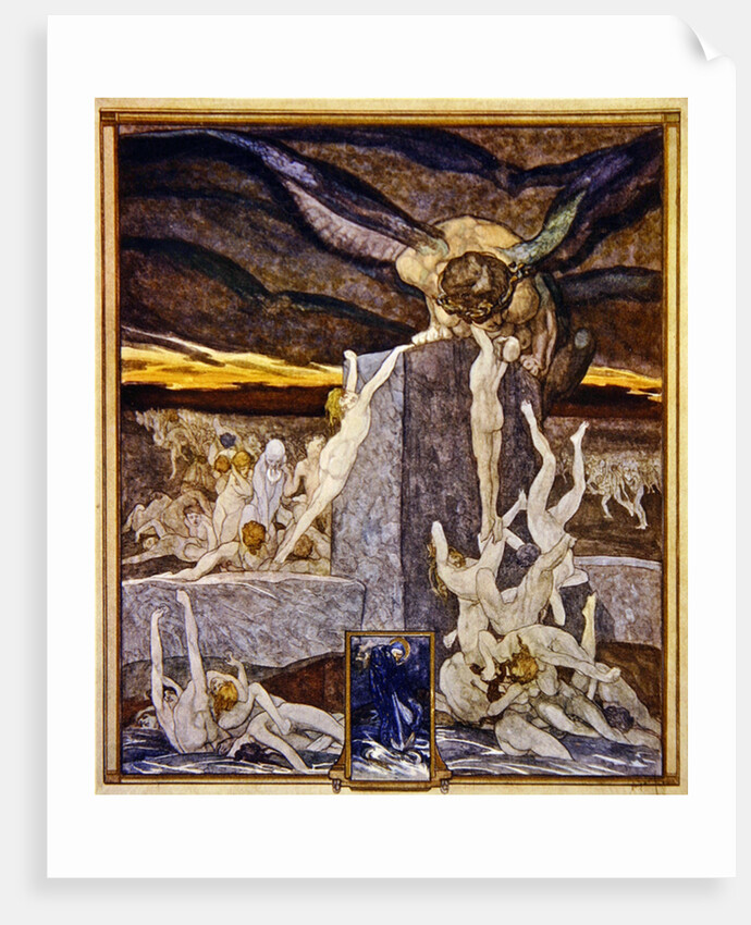 Illustration from Dante's 'Divine Comedy', Inferno, Canto XIX, 1921 by Franz von Bayros