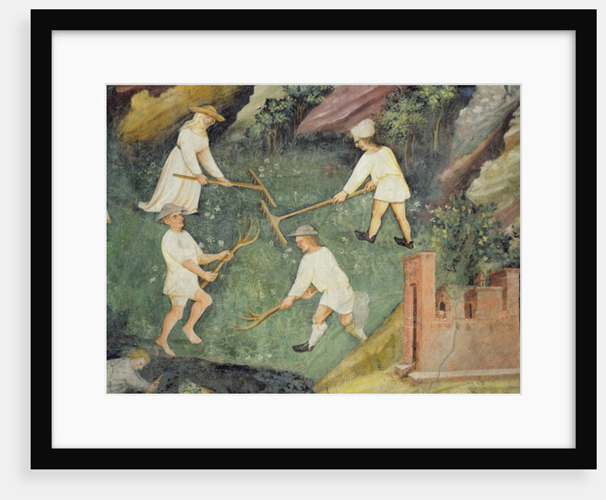 Haymaking in the month of June, detail by Maestro (attr. to) Venceslao