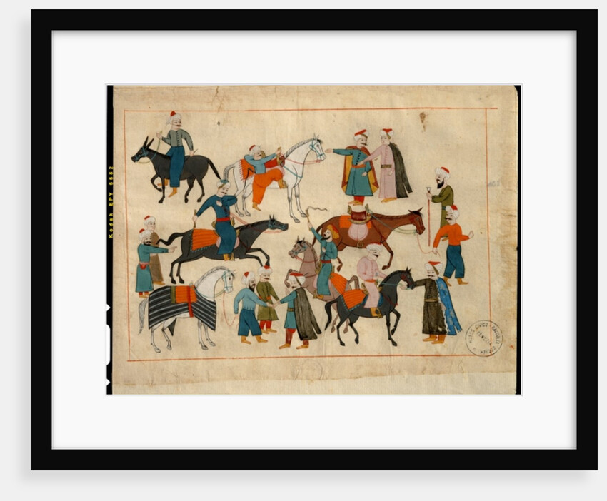 Ms. cicogna 1971, miniature from the 'Memorie Turchesche' depicting horse traders by Venetian School