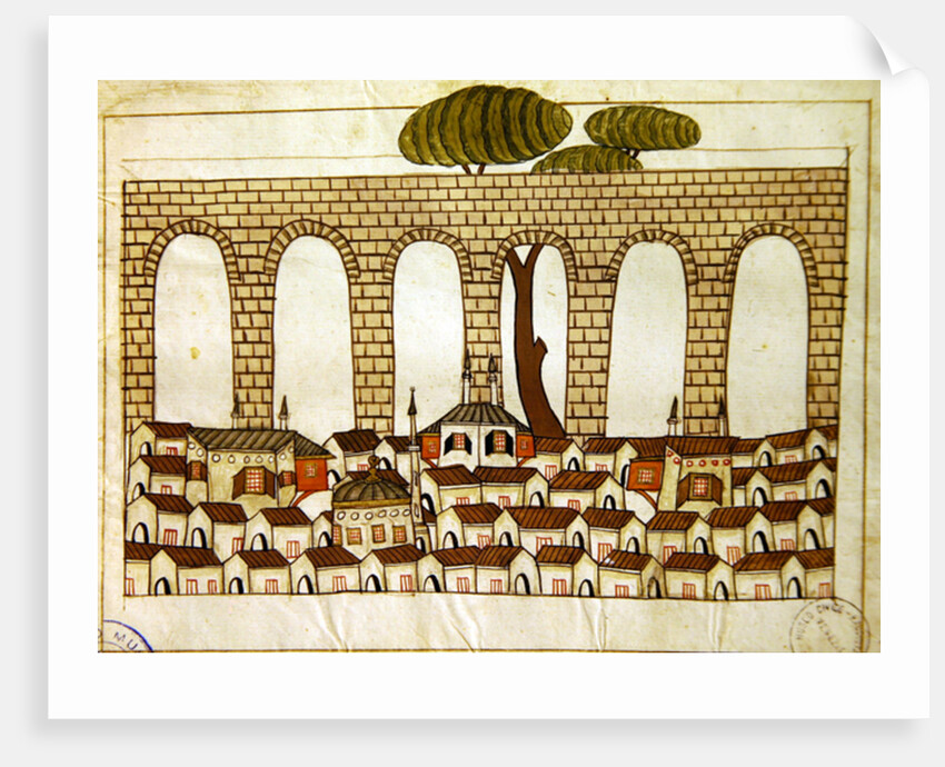 Ms. cicogna 1971, miniature from the 'Memorie Turchesche' depicting the great aqueduct at Constantinople by Venetian School