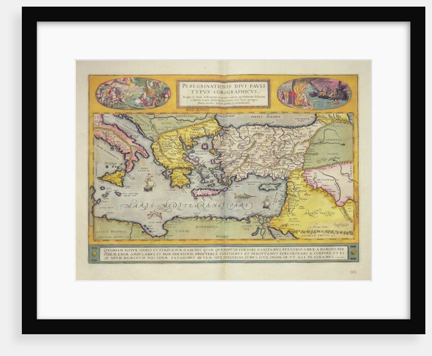Peregrinationis Divi Pauli Typus Corographicus by Joan Blaeu