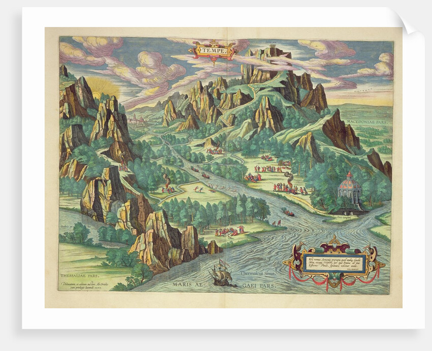 View of antique Thessaly from the 'Atlas Major', 1662 by Joan Blaeu