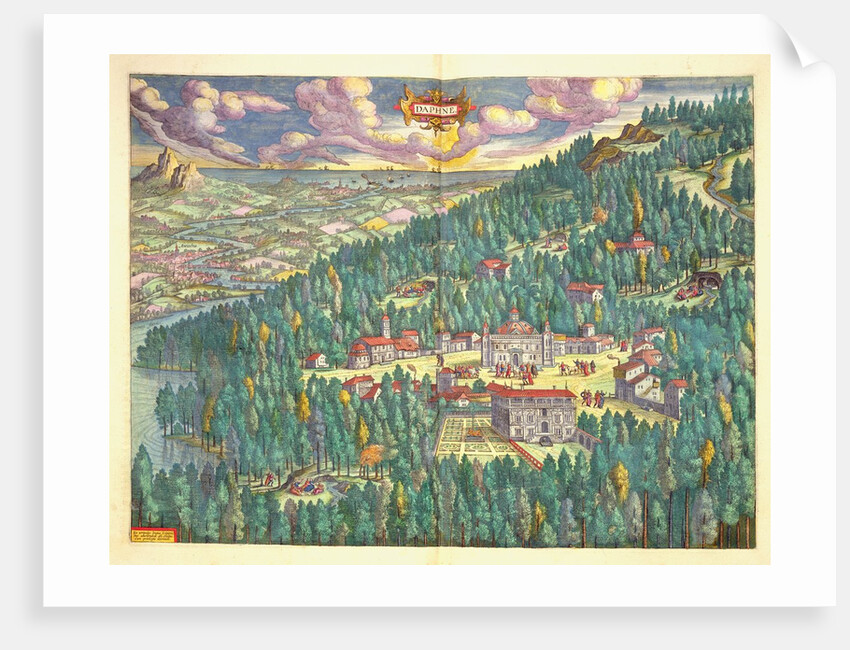 Antique map of Daphne from the 'Atlas Major', 1662 by Joan Blaeu