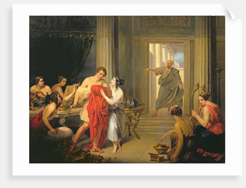 Alcibiades amongst the hetaerae by Cosroe Dusi