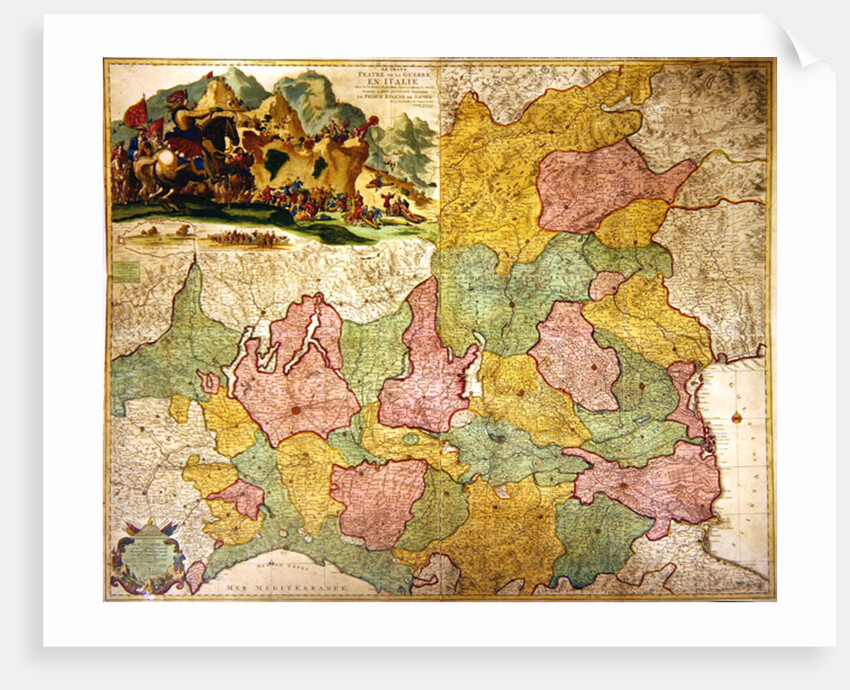 The Theatre of War in Italy, 1720 by Pierre Mortier