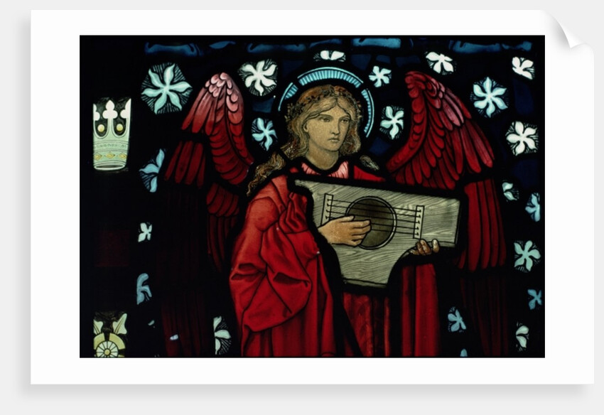 Detail of the Angel Musician, made by William Morris and Co., 1882 by Edward Coley Burne-Jones