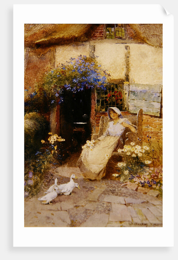 At the Cottage Door, 1913 by Thomas Mackay