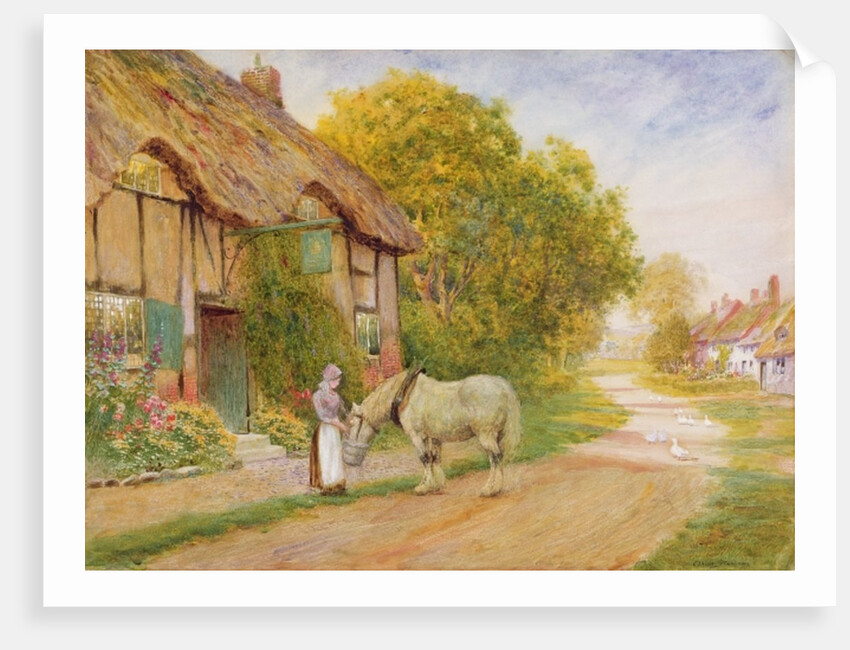Outside the Village Inn by Arthur Claude Strachan