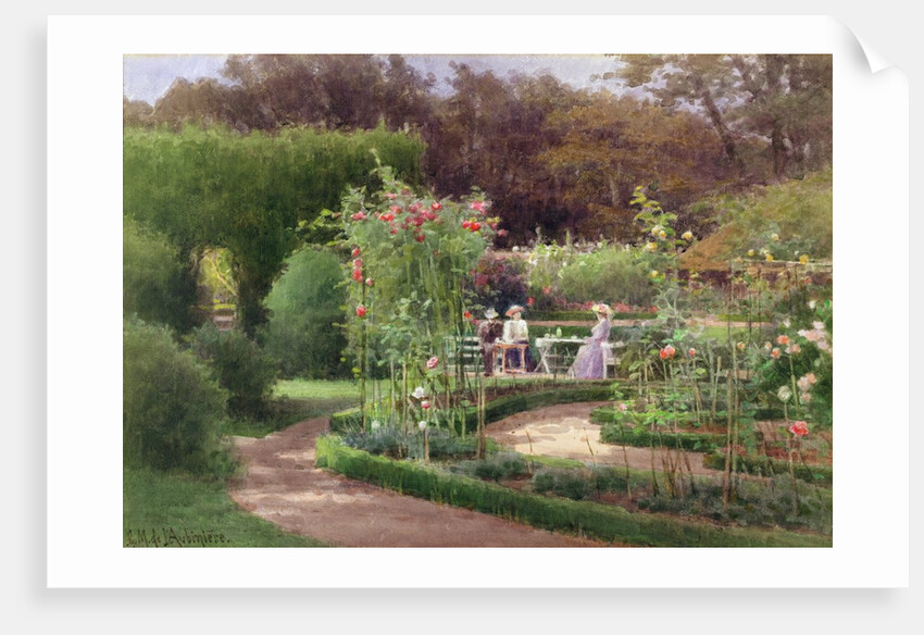 Afternoon Tea by the Laurel Arch by Georgina M. de l' Aubiniere