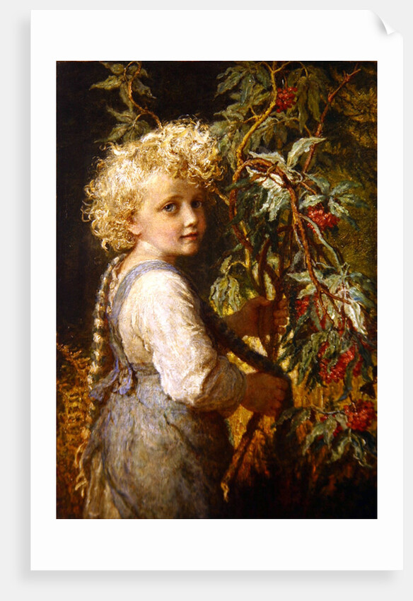 Gathering Red Berries by Karl Wilhelm Friedrich Bauerle