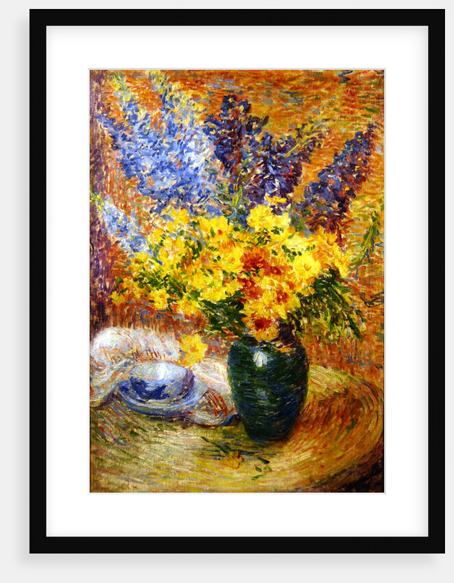 Delphiniums and Chrysanthemums by Anna Boch