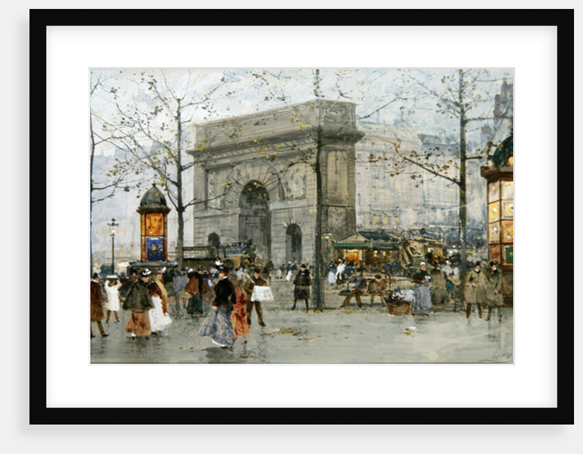 Street scene in Paris by Eugene Galien-Laloue