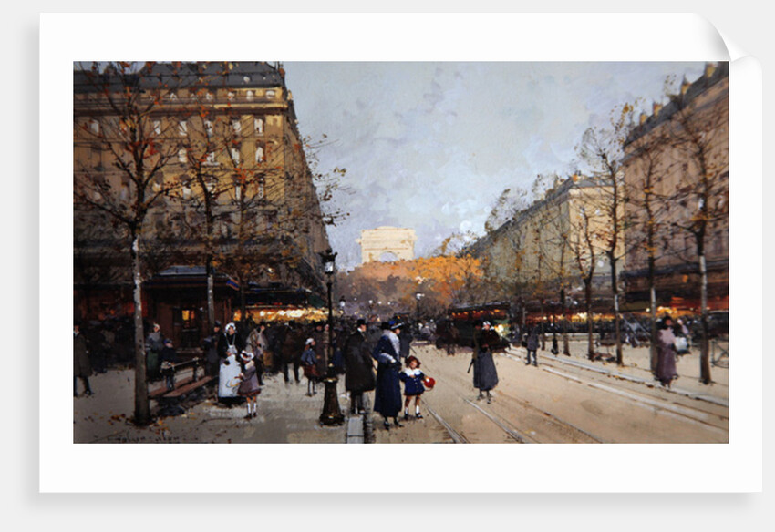 Les Champs Elysees, Paris by Eugene Galien-Laloue
