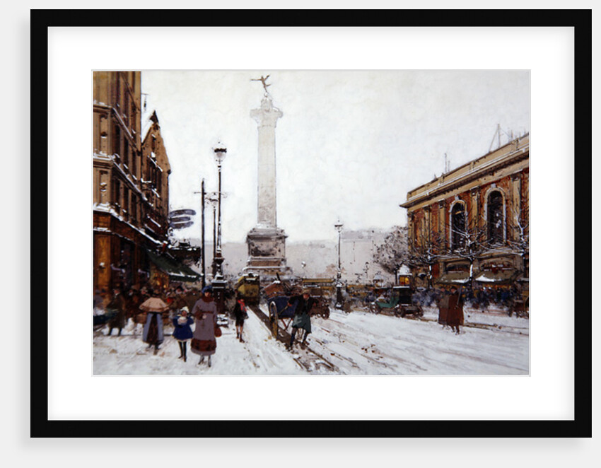 Place de la Bastille by Eugene Galien-Laloue