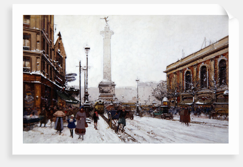 Place de la Bastille by Eugene Galien-Laloue