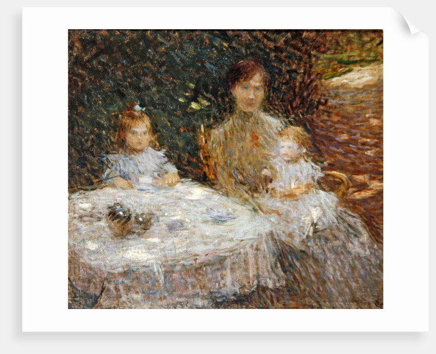 The artist's family in the garden by Ernest-Joseph Laurent