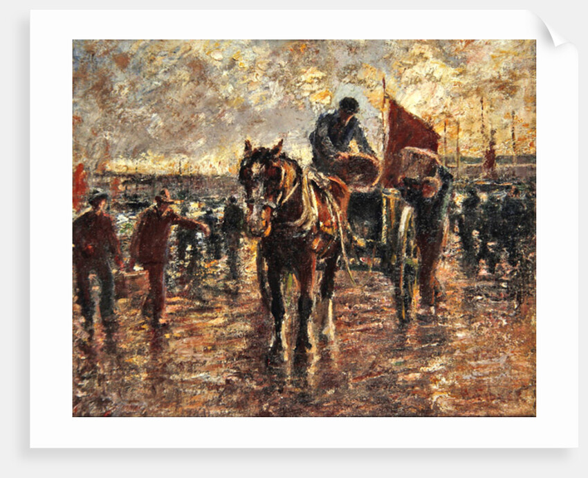 Unloading the Catch, Newlyn by Harry Fidler