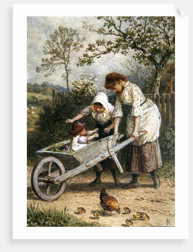 The Wheelbarrow by Myles Birket Foster