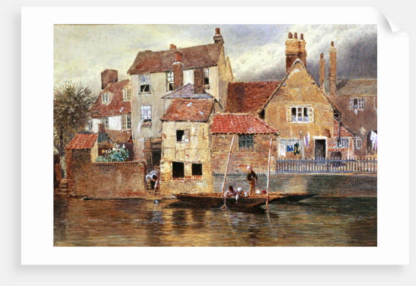 The Old Cottages at Eton by Myles Birket Foster