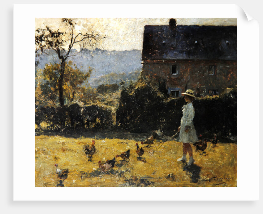 By the Farmhouse by Evariste Carpentier