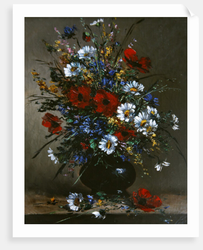 Poppies and Daisies by Eugene Henri Cauchois
