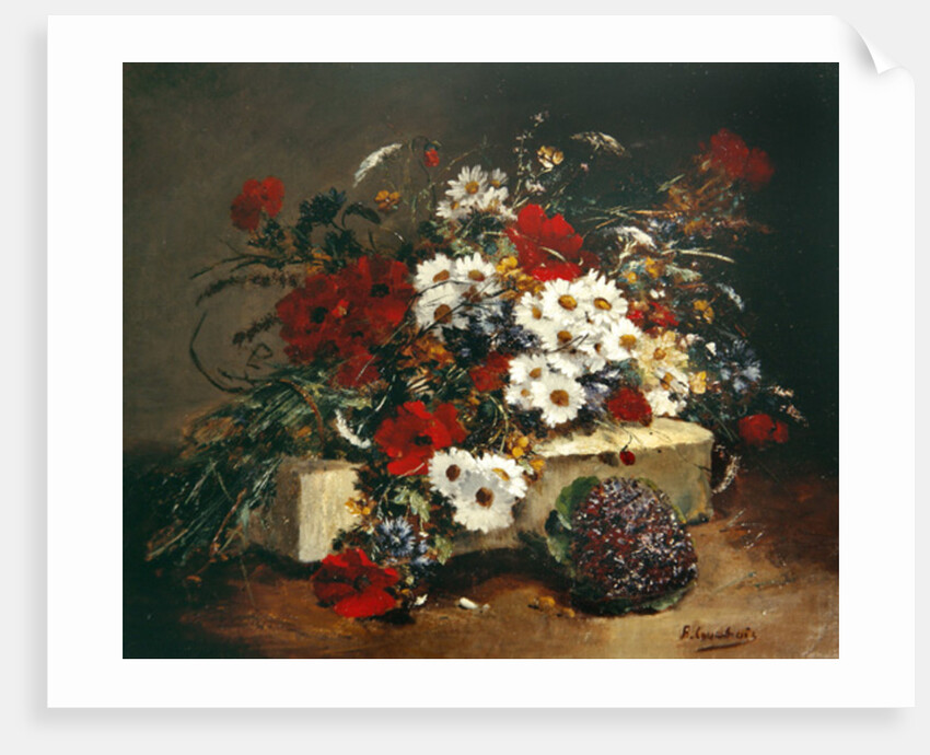 Poppies and Daisies by Eugene Henri Cauchois