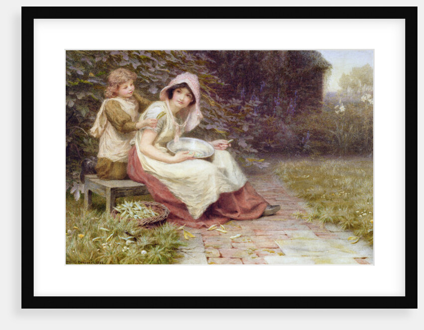 Shelling Peas by Constance Phillott