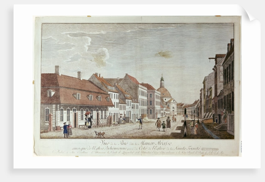 View of Mauer Strasse, Berlin, 1776 by Johann Georg Rosenberg