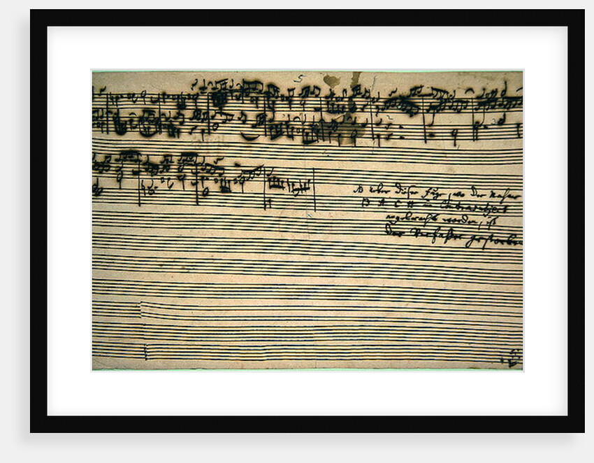 Last page of The Art of Fugue, 1740s by Johann Sebastian Bach