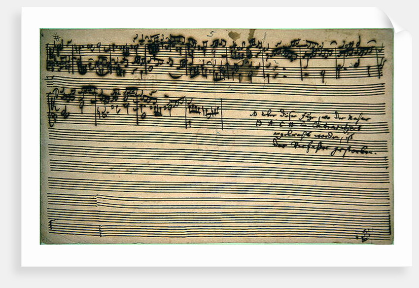 Last page of The Art of Fugue, 1740s by Johann Sebastian Bach