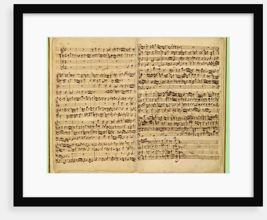 Pages from Score of the 'St. Matthew Passion', 1727 by Johann Sebastian Bach