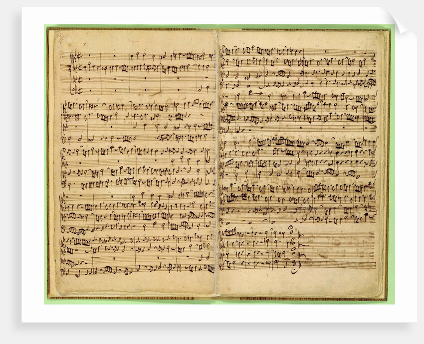 Pages from Score of the 'St. Matthew Passion', 1727 by Johann Sebastian Bach