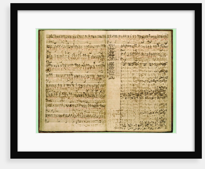 Pages from Score of the 'St Matthew Passion', 1740s by Johann Sebastian Bach