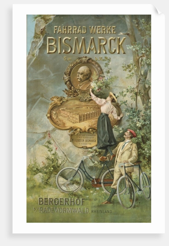 Poster advertising the Fahrrad Werke Bismarck by Anonymous