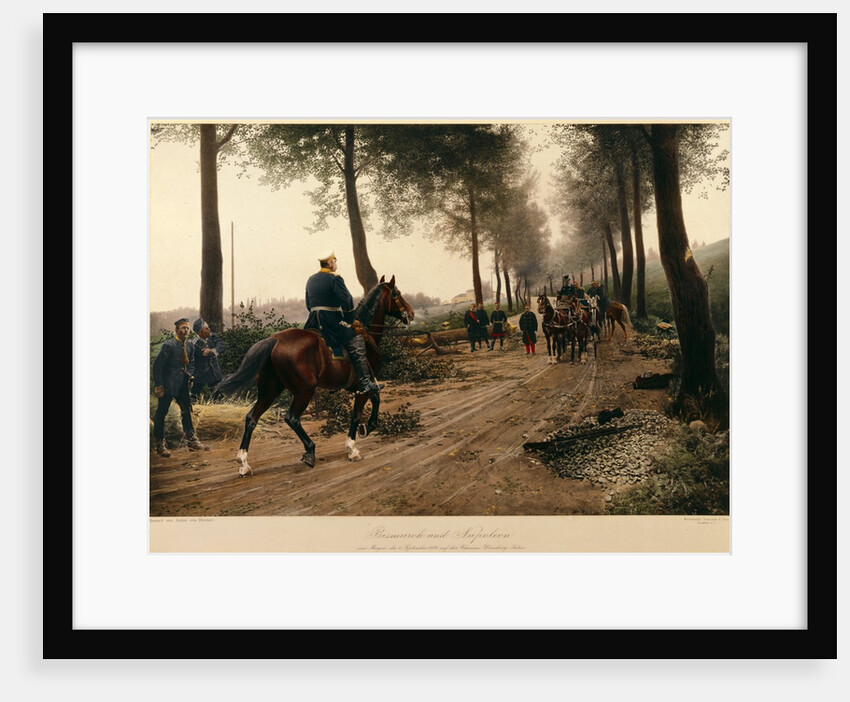 Bismarck and Napoleon meeting at the Chaussee von Donchery on the 2nd September 1870 by Anton Alexander von Werner