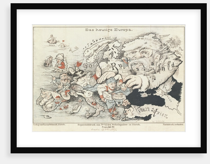 Today's Europe, 1887 by German School