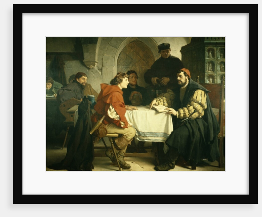 Luther at the 'Schwarzen Baeren' in Jena, 1873 by Paul Thumann