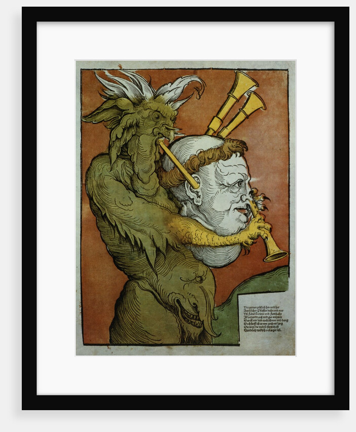 This image was used as a broadside by the 'reformers' against the Roman Catholic Church by Schoen Eduard