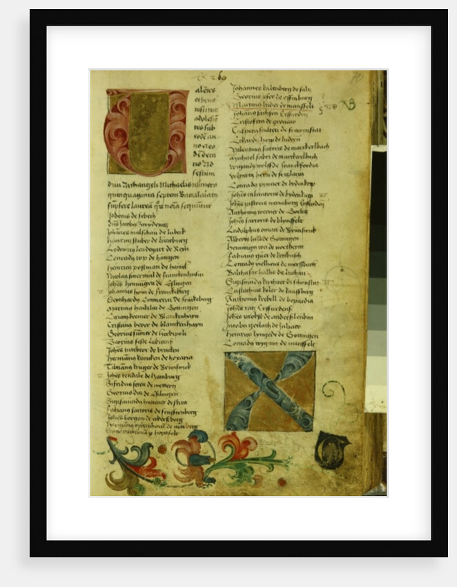 Martin Luther's enrolment sheet at the University of Erfurt, April 1501 by German School