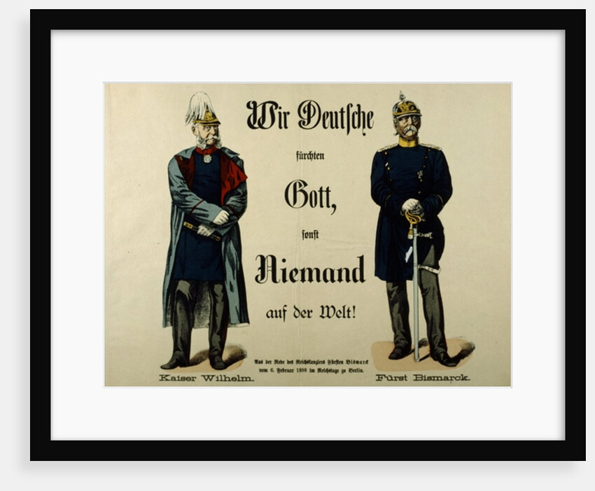 Emperor Wilhelm I and Prince Bismarck by German School