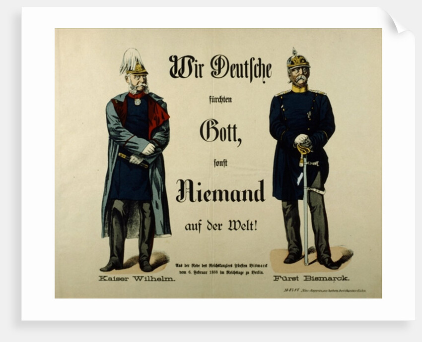 Emperor Wilhelm I and Prince Bismarck by German School