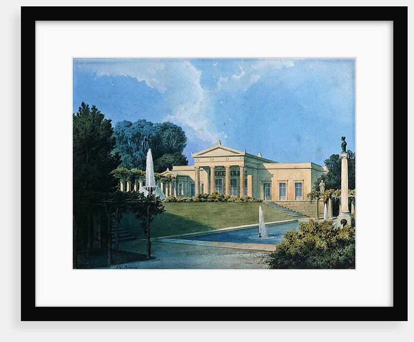 View of Charlottenhof from the garden, 1855 by Ferdinand von Arnim