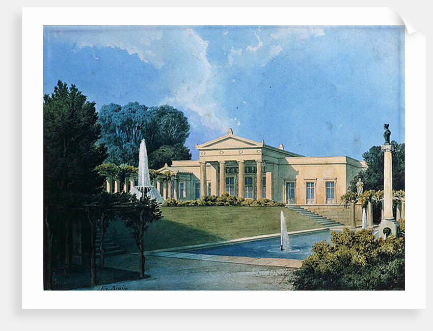 View of Charlottenhof from the garden, 1855 by Ferdinand von Arnim