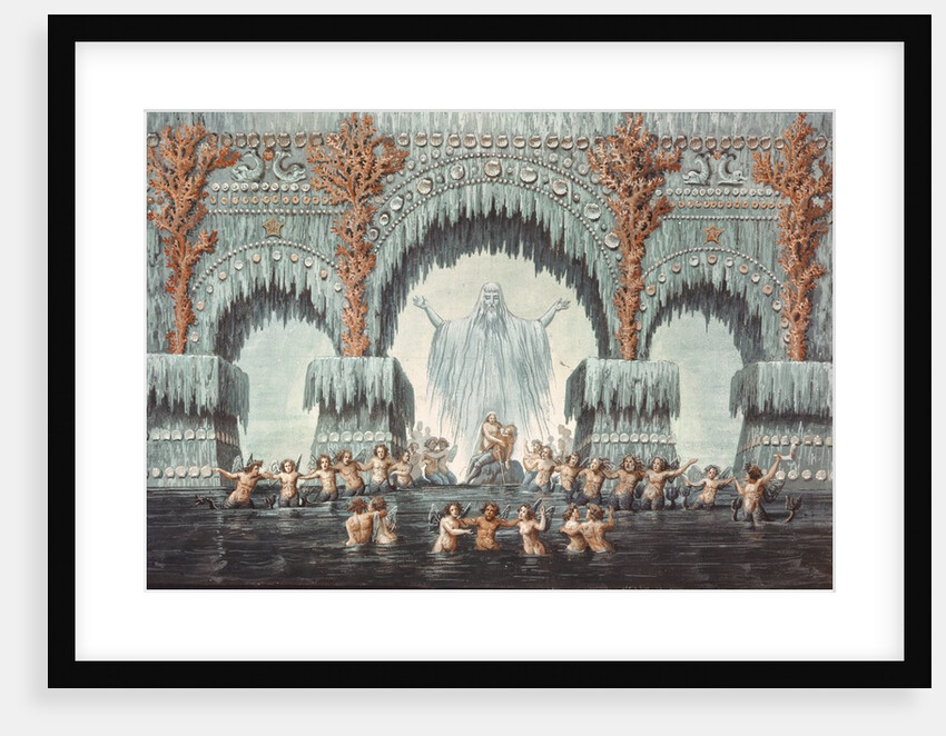 Muehleborn's Water Palace, set design for a production of 'Undine', by Karl Friedrich Schinkel