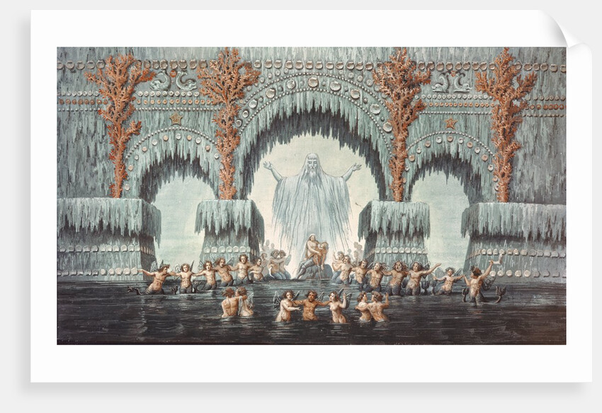 Muehleborn's Water Palace, set design for a production of 'Undine', by Karl Friedrich Schinkel