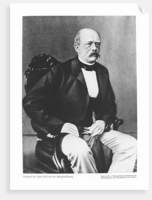 Bismarck in 1870 before the Declaration of War by School German