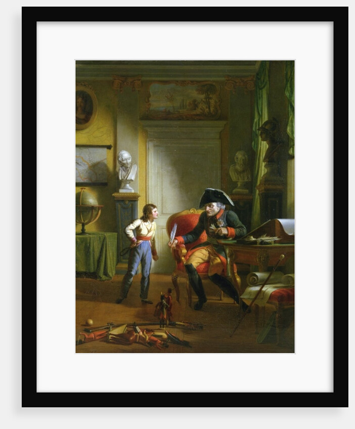 Frederick II the Great with his grandnephew Frederick Wiliam III, 1814 by German School
